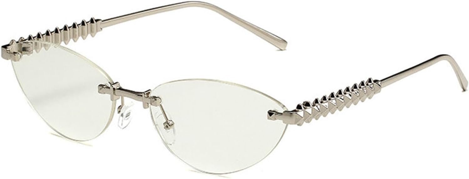 willochra Модные безободковые металлические солнцезащитные очки «кошачий глаз» в винтажном стиле, маленькие овальные, для активного отдыха, с защитой от УФ-излучения UV400, для женщин и мужчин, Silver Plian
willochra Модные безободковые металлические солнцезащитные очки «кошачий глаз» в винтажном стиле, маленькие овальные, для активного отдыха, с защитой от УФ-излучения UV400, для женщин и мужчин, Silver Plian