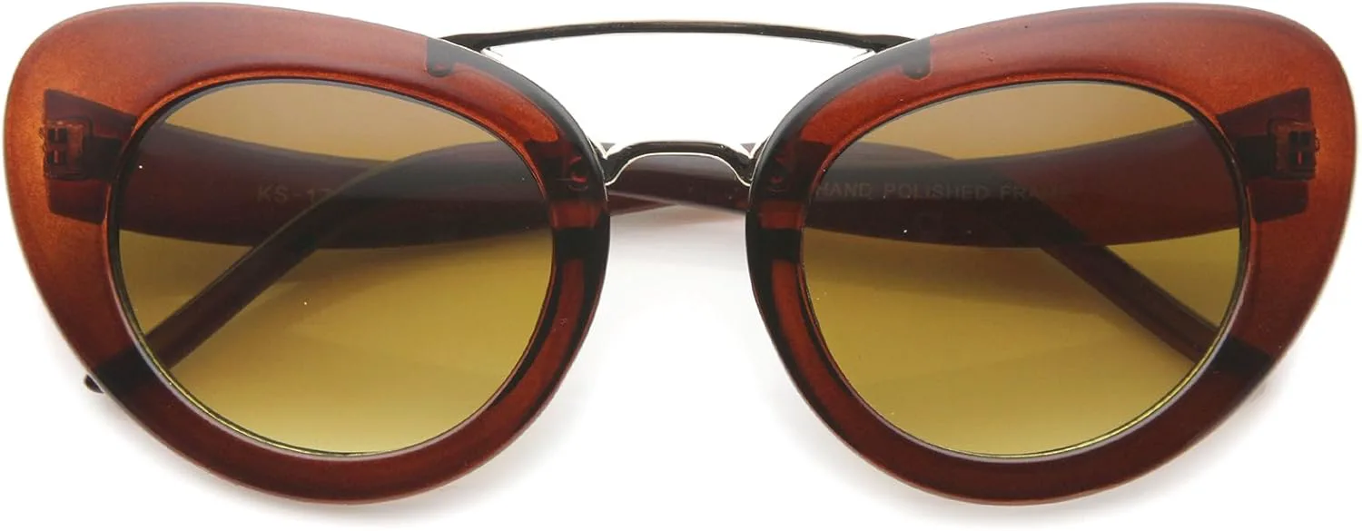 Женские солнцезащитные очки zeroUV с металлическими перекрестными дужками и изогнутыми дужками в стиле «кошачий глаз», диаметр линз 49 мм, Brown-gold / Amber
Женские солнцезащитные очки zeroUV с металлическими перекрестными дужками и изогнутыми дужками в стиле «кошачий глаз», диаметр линз 49 мм, Brown-gold / Amber