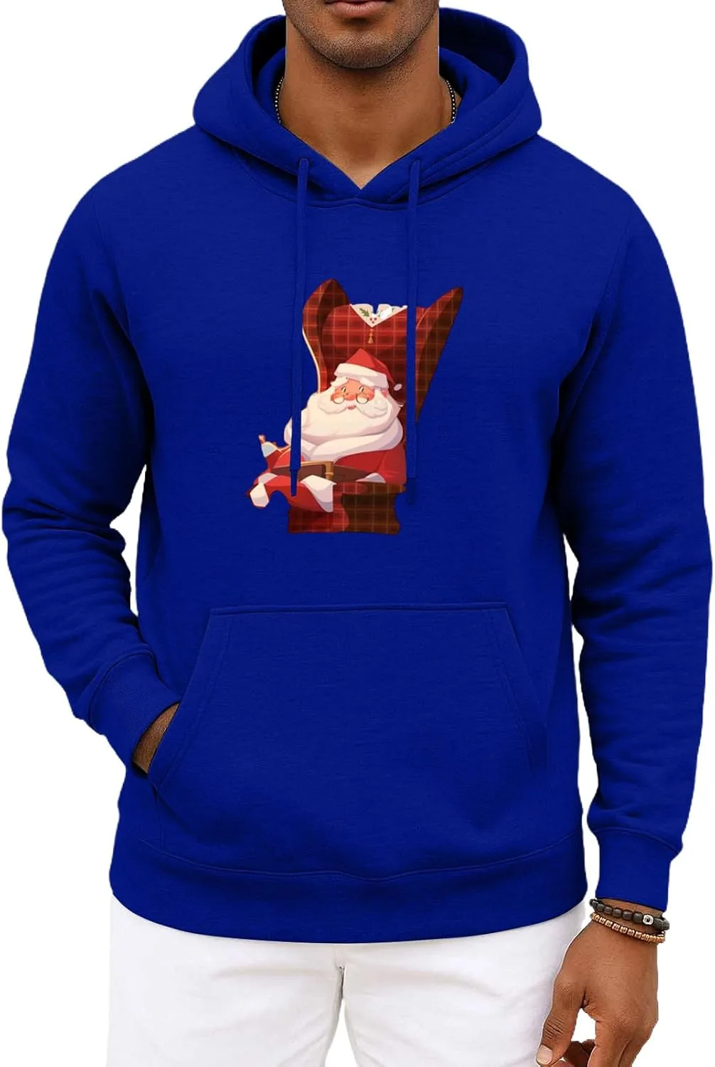 Рождественский худи для мужчин Loose Fit с принтом Санты FQZWONG
Рождественский худи для мужчин Loose Fit с принтом Санты FQZWONG