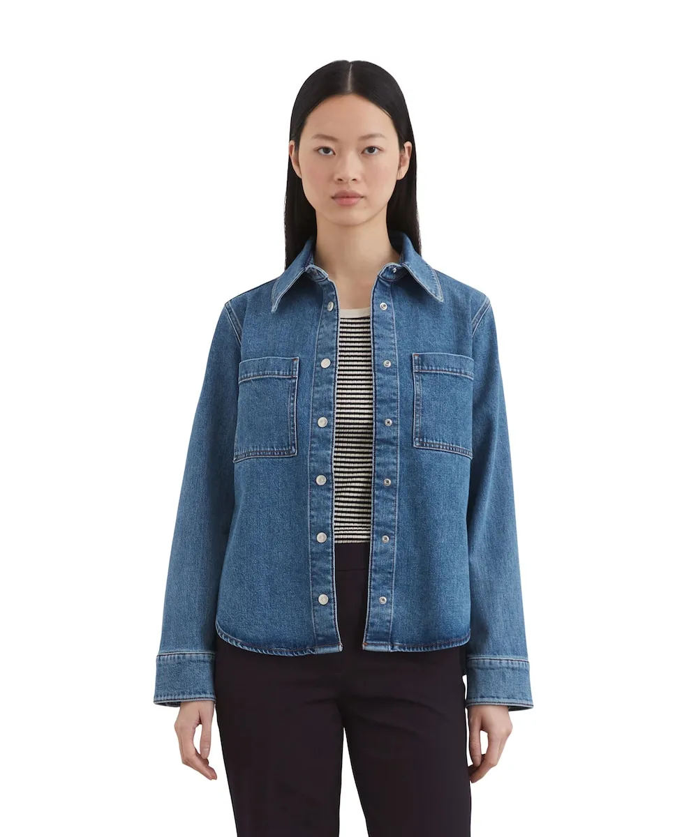 Рубашка для женщин с обычным джинсовым дизайном и круглыми вырезами MARC O'POLO, синий
Рубашка для женщин с обычным джинсовым дизайном и круглыми вырезами MARC O'POLO, синий