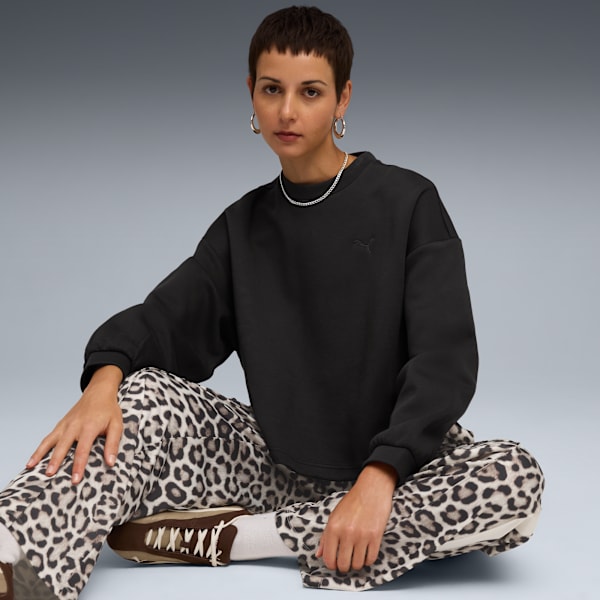 Женская свободная толстовка с круглым вырезом Puma Wardrobe Essentials, черный
Женская свободная толстовка с круглым вырезом Puma Wardrobe Essentials, черный