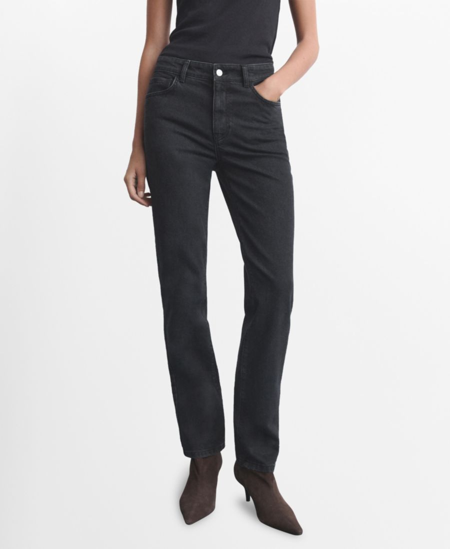 Женские джинсы с зауженным кроем и высокой талией MANGO, Black denim
Женские джинсы с зауженным кроем и высокой талией MANGO, Black denim