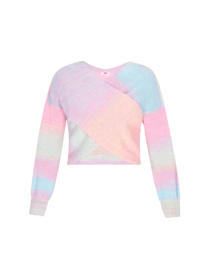 Женский свитер розового цвета с разноцветными вставками myMo
Женский свитер розового цвета с разноцветными вставками myMo
