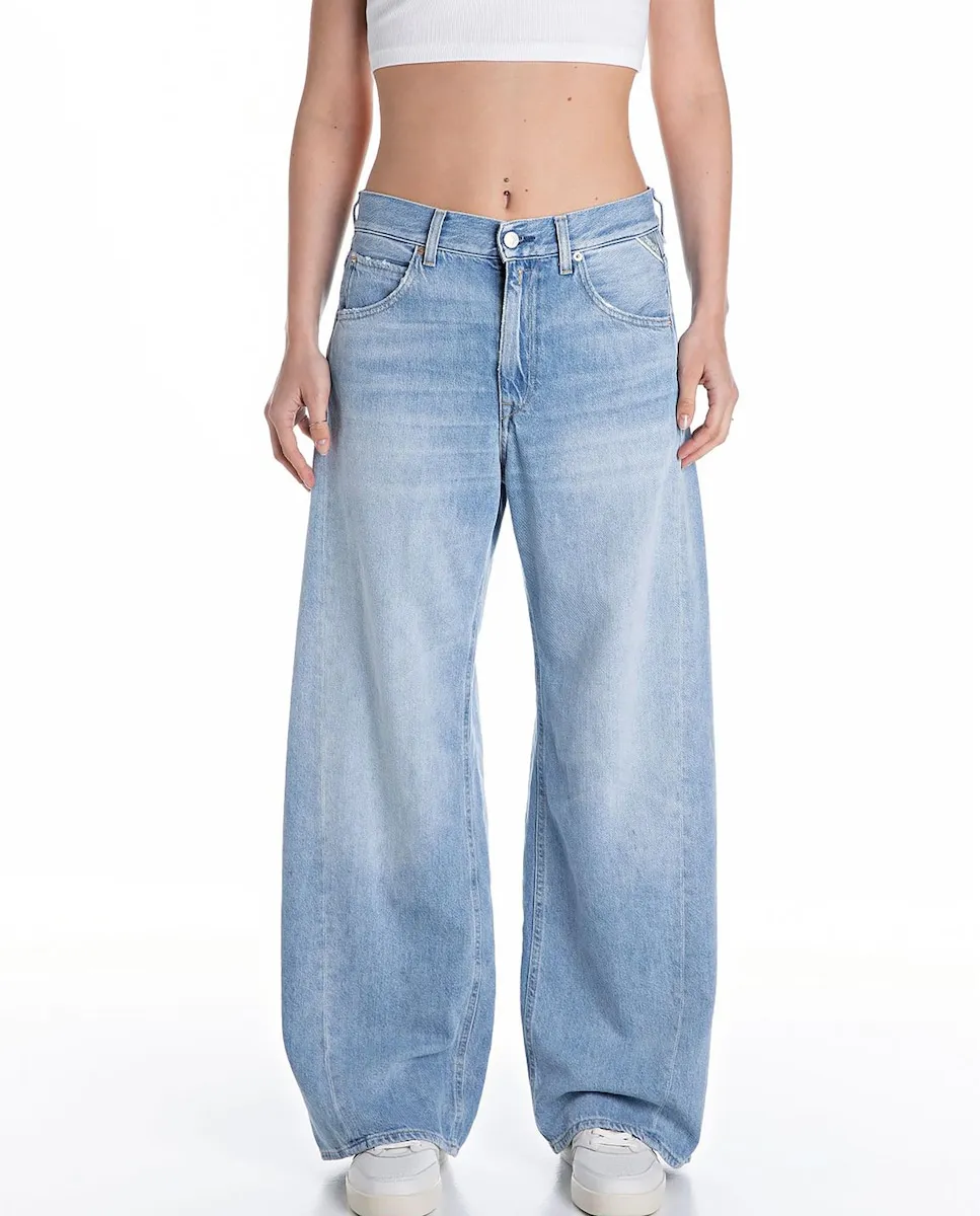 Женские ковбойские джинсы с широкими штанинами и карманами Replay, светло-голубой
Женские ковбойские джинсы с широкими штанинами и карманами Replay, светло-голубой