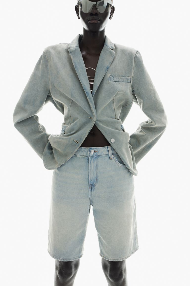 Низкие джинсовые шорты H&M, синий
Низкие джинсовые шорты H&M, синий