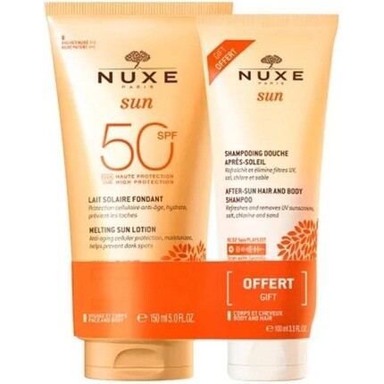 Шампунь Nuxe Melting Sun Lotion SPF50, 150 мл + Лосьон, 100 мл
Шампунь Nuxe Melting Sun Lotion SPF50, 150 мл + Лосьон, 100 мл