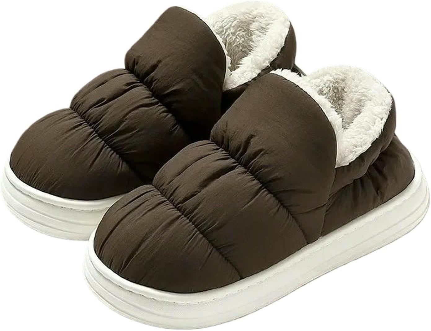 Домашние тапочки для мужчин и женщин, зимние теплые, повседневные с нескользящей подошвой, толстые, для дома Uebherv, коричневый
Домашние тапочки для мужчин и женщин, зимние теплые, повседневные с нескользящей подошвой, толстые, для дома Uebherv, коричневый