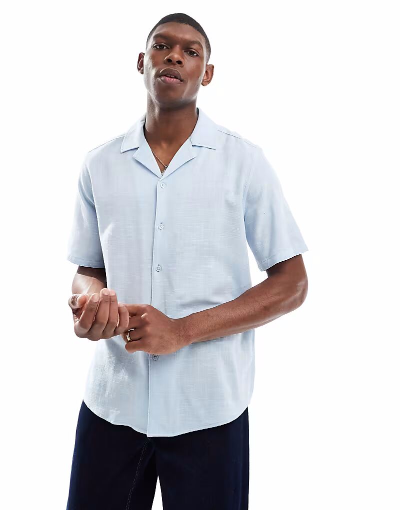 Рубашка свободного кроя с воротником-стойкой ONLY & SONS светло-голубого цвета
Рубашка свободного кроя с воротником-стойкой ONLY & SONS светло-голубого цвета