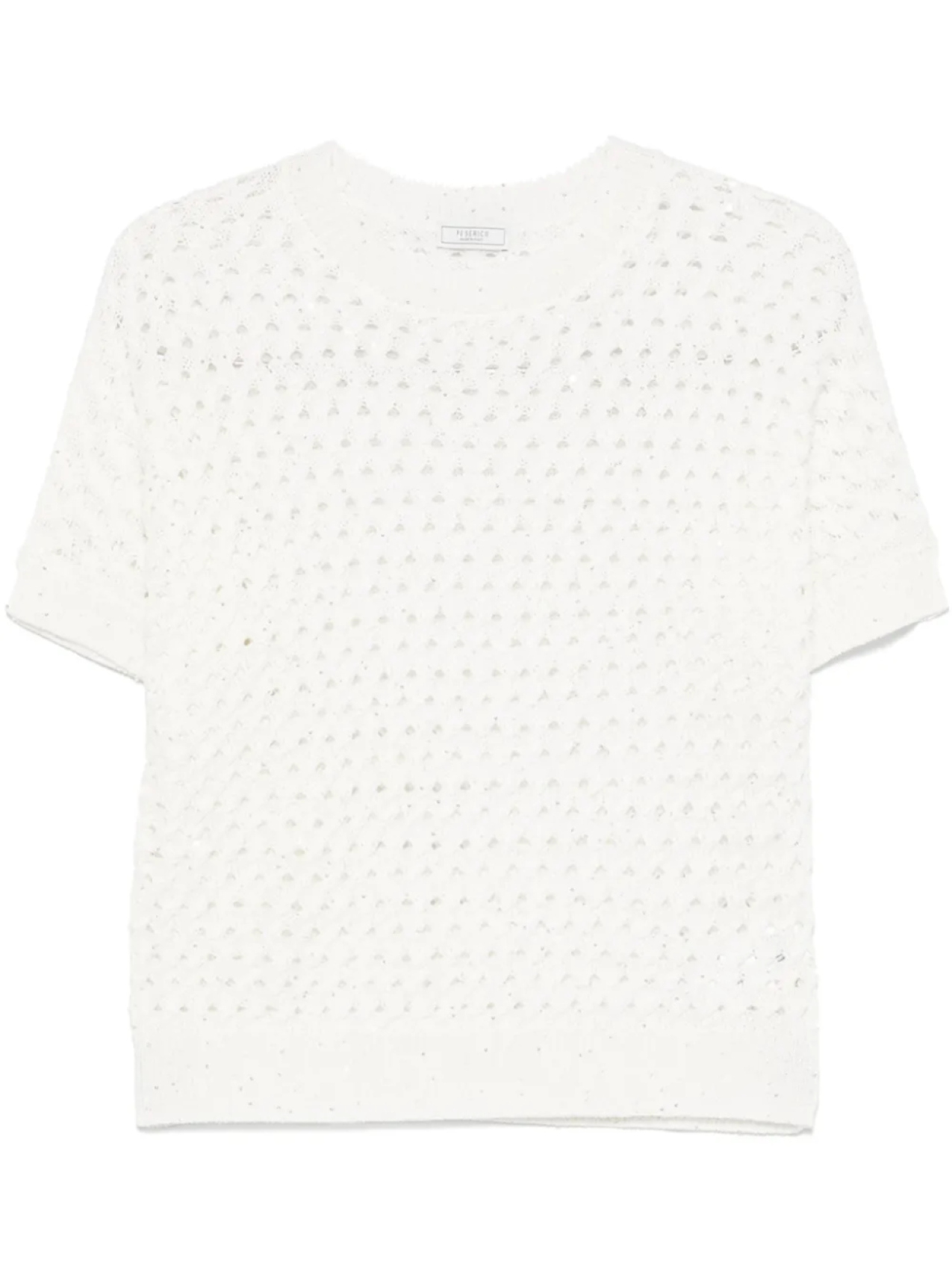 Peserico трикотажный топ с пайетками, белый
Peserico трикотажный топ с пайетками, белый