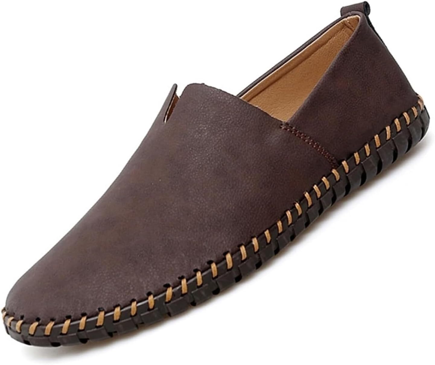 Мужские кожаные лоферы ручной работы, слипоны, мягкие модные туфли с круглым носком, плоская подошва, противоскользящие, для ходьбы и вождения Generic, коричневый
Мужские кожаные лоферы ручной работы, слипоны, мягкие модные туфли с круглым носком, плоская подошва, противоскользящие, для ходьбы и вождения Generic, коричневый