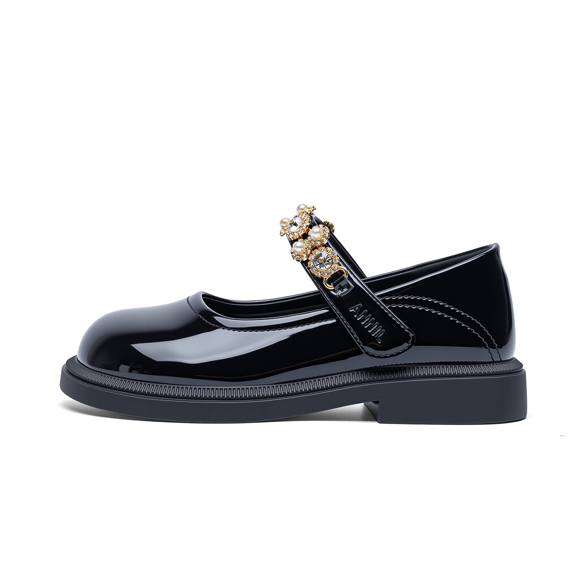 Детские кожаные туфли с низким верхом, устойчивые к истиранию Annil, черный 
Детские кожаные туфли с низким верхом, устойчивые к истиранию Annil, черный