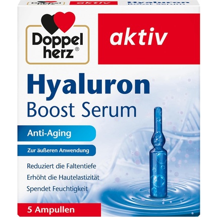 Сыворотка Hyaluron Boost Anti-Aging Ampoules для наружного применения 5 ампул по 2 мл - упаковка из 5 шт Doppelherz
Сыворотка Hyaluron Boost Anti-Aging Ampoules для наружного применения 5 ампул по 2 мл - упаковка из 5 шт Doppelherz