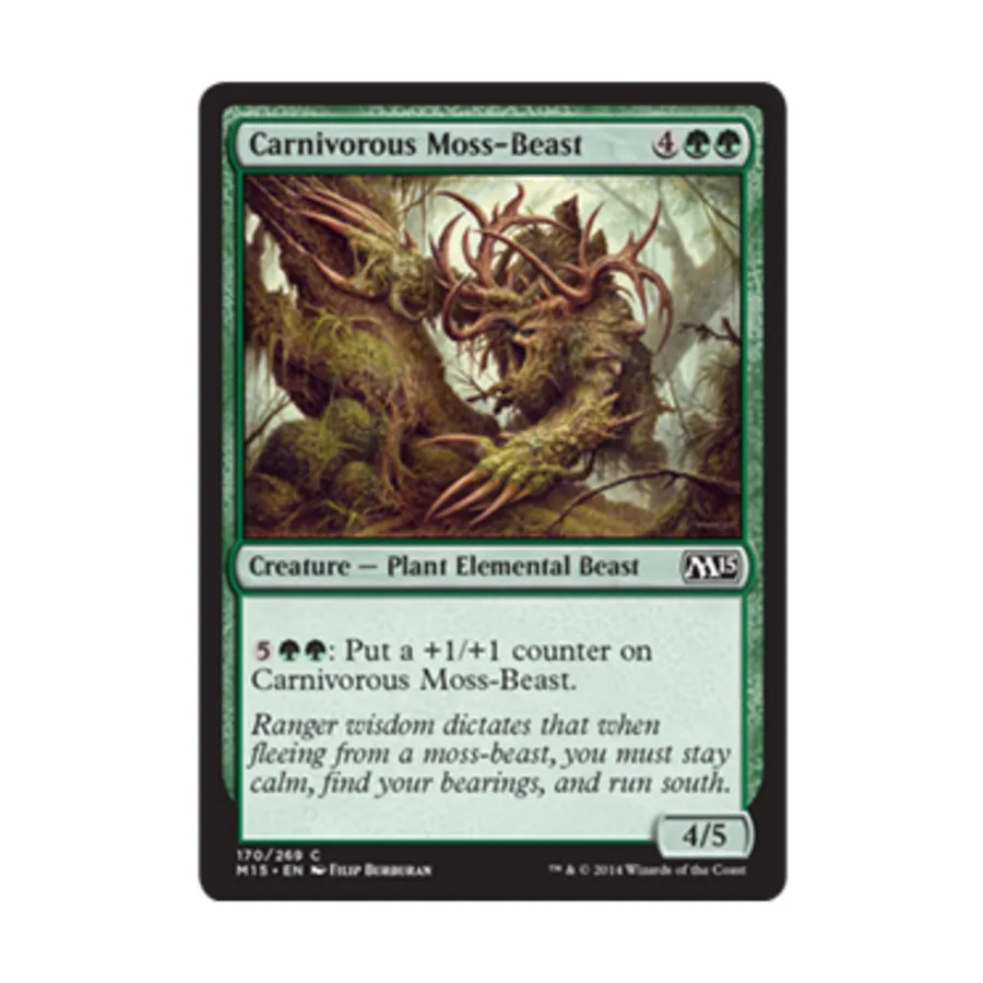 CCG Плотоядный моховой зверь (C) (Фольга), MTG - Magic 2015
CCG Плотоядный моховой зверь (C) (Фольга), MTG - Magic 2015