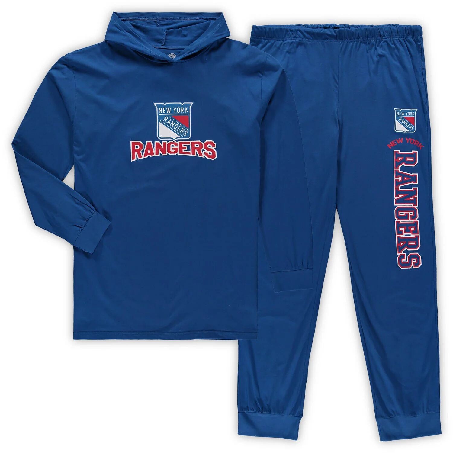 Мужской спортивный синий спортивный пуловер New York Rangers Big & Tall с капюшоном и комплект для сна для джоггеров
Мужской спортивный синий спортивный пуловер New York Rangers Big & Tall с капюшоном и комплект для сна для джоггеров