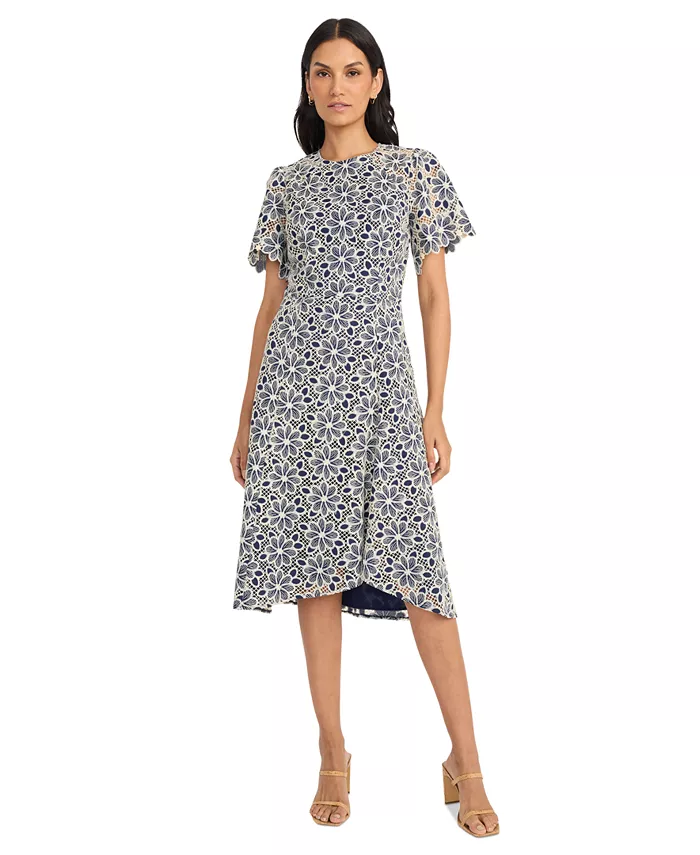 Женское миди-платье с коротким рукавом из кружева с цветочным узором Maggy London, синий
Женское миди-платье с коротким рукавом из кружева с цветочным узором Maggy London, синий