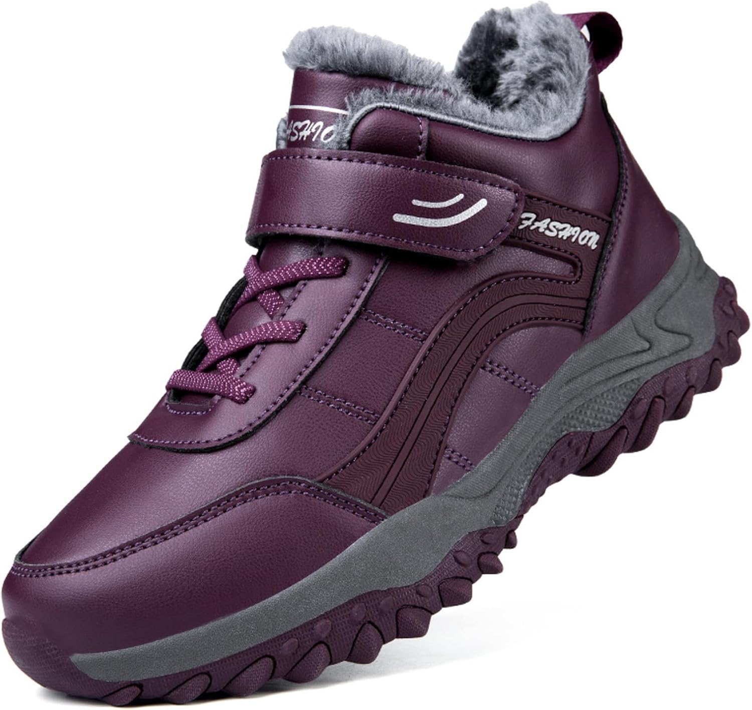 Женские и мужские зимние сапоги для снега, теплые, с меховой подкладкой, противоскользящие Diycam, пурпурный
Женские и мужские зимние сапоги для снега, теплые, с меховой подкладкой, противоскользящие Diycam, пурпурный