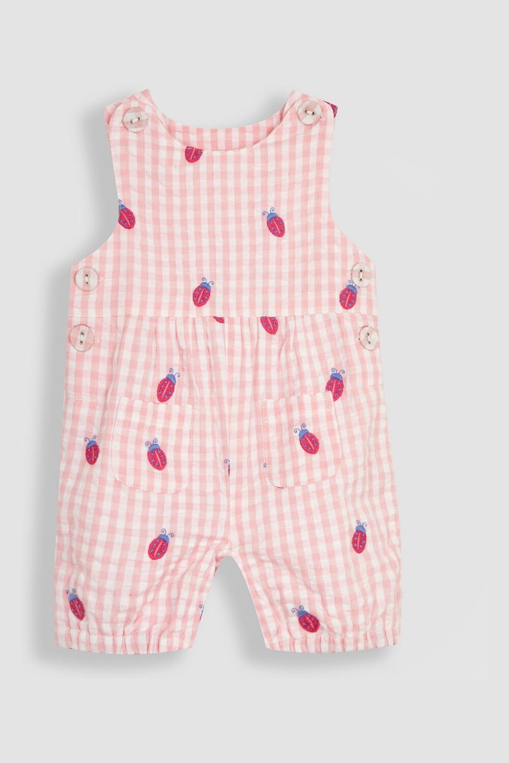 Комбинезон с вышивкой в клетку Vichy Jojo Maman Bébé, розовый
Комбинезон с вышивкой в клетку Vichy Jojo Maman Bébé, розовый