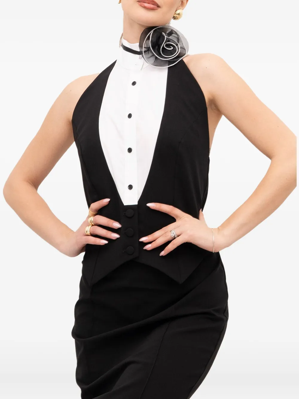 Платье миди с вырезом халтер Babylone Paris, черный
Платье миди с вырезом халтер Babylone Paris, черный