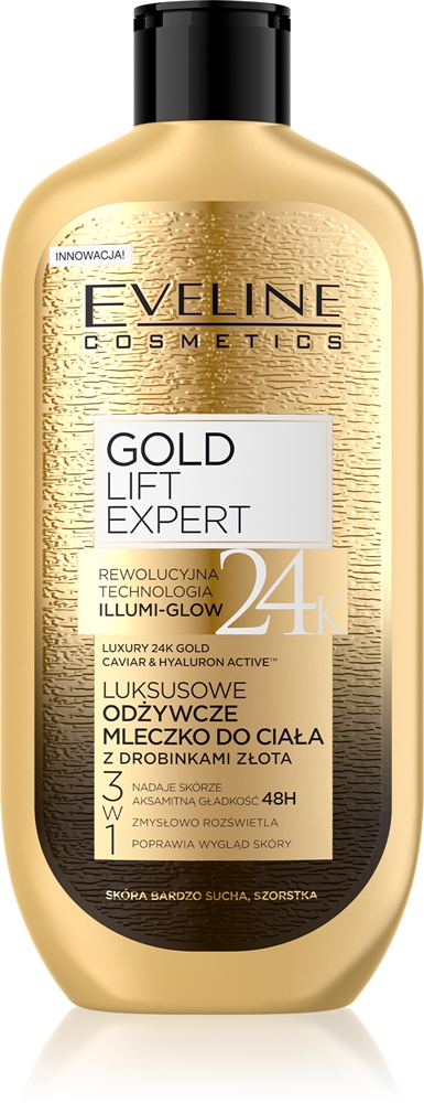 Питательный крем для тела Gold Lift Expert с золотом Eveline Cosmetics, 350 мл
Питательный крем для тела Gold Lift Expert с золотом Eveline Cosmetics, 350 мл