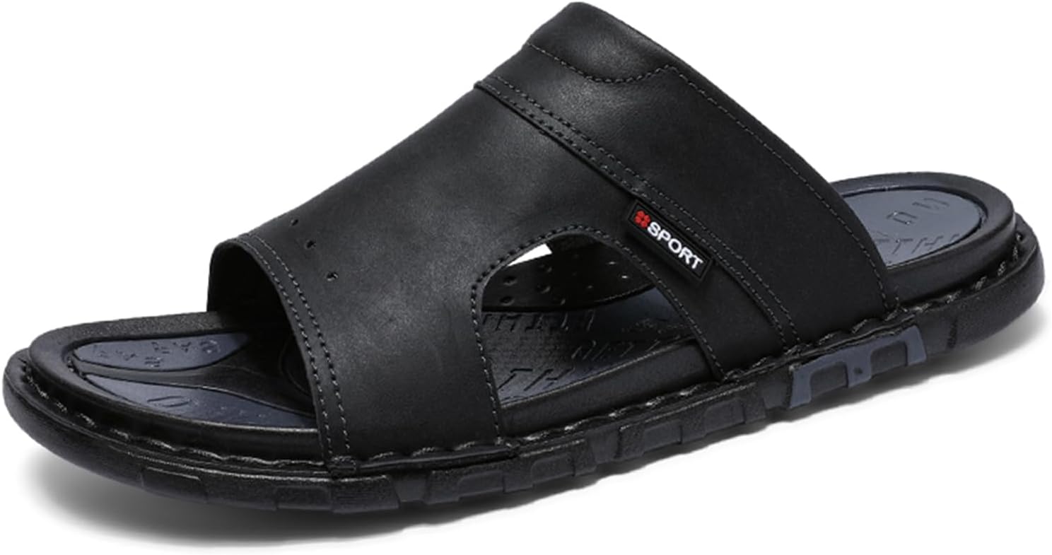 Мужские кожаные сланцы MXTSH, летние пляжные шлепанцы, резиновая подошва, кофе, черный
Мужские кожаные сланцы MXTSH, летние пляжные шлепанцы, резиновая подошва, кофе, черный