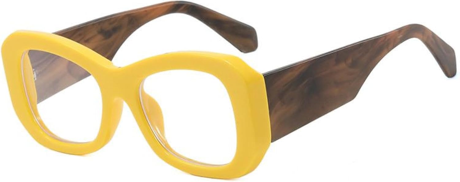 Солнцезащитные очки в крупной оправе для женщин и мужчин, роскошные винтажные солнцезащитные очки в стиле панк, широкие дужки, защита от УФ-излучения UV400 TYUVIVO, Yellow Clear
Солнцезащитные очки в крупной оправе для женщин и мужчин, роскошные винтажные солнцезащитные очки в стиле панк, широкие дужки, защита от УФ-излучения UV400 TYUVIVO, Yellow Clear