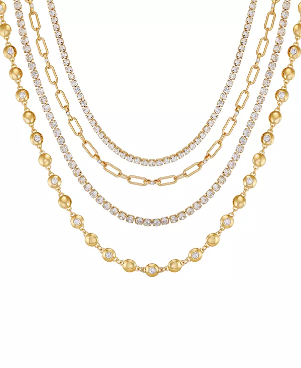 Многорядное ожерелье из золотистых страз Guess, gold
Многорядное ожерелье из золотистых страз Guess, gold