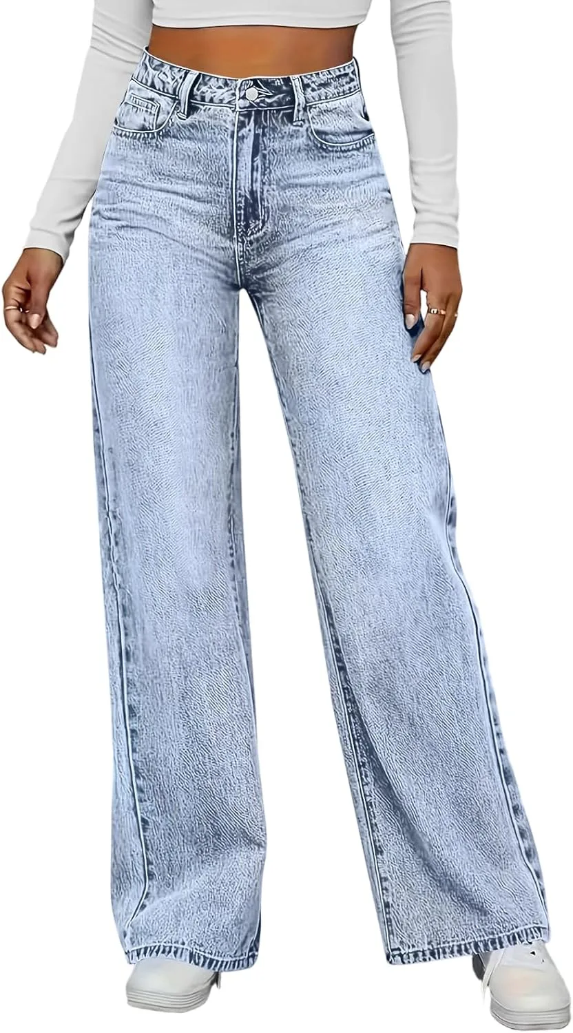 COTECRAM широкие джинсы для женщин с высокой посадкой, мешковатые, эластичные
COTECRAM широкие джинсы для женщин с высокой посадкой, мешковатые, эластичные