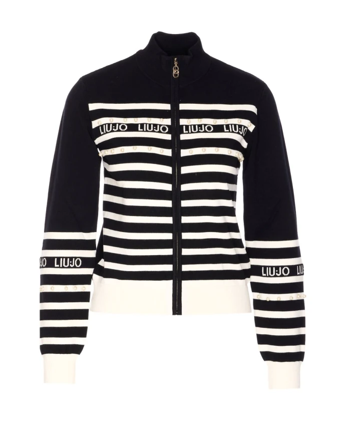 Стильный черно-белый пуловер Liu Jo, черный
Стильный черно-белый пуловер Liu Jo, черный