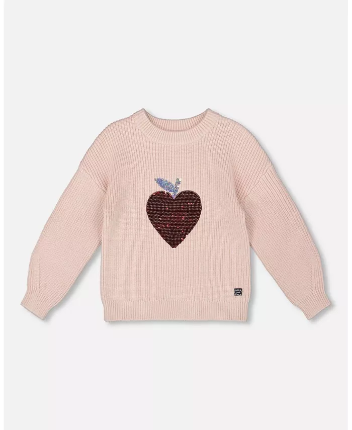 Вязаный свитер для девочек, розовато-белый, с пайетками в форме сердца Deux par Deux, розовый
Вязаный свитер для девочек, розовато-белый, с пайетками в форме сердца Deux par Deux, розовый