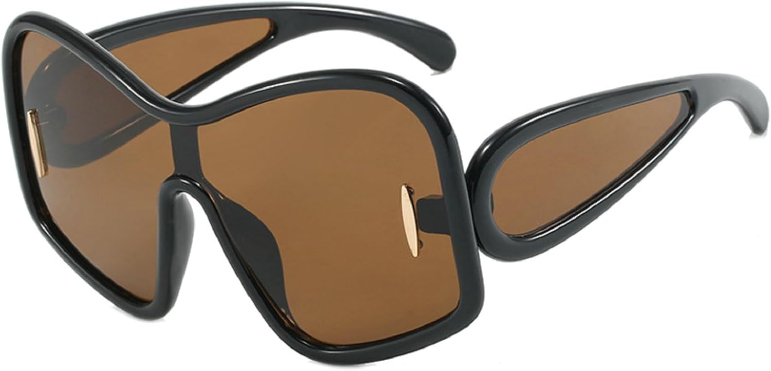 Большие цельные солнцезащитные очки-щитки для женщин, модные панк-солнцезащитные очки квадратной формы, винтажные солнцезащитные очки в большой оправе для мужчин, защитные очки-маска mincl, Black&brown
Большие цельные солнцезащитные очки-щитки для женщин, модные панк-солнцезащитные очки квадратной формы, винтажные солнцезащитные очки в большой оправе для мужчин, защитные очки-маска mincl, Black&brown