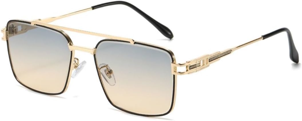 Ретро-солнцезащитные очки с двойной перемычкой и закругленными краями для мужчин и женщин, защита от УФ-излучения, роскошные металлические градиентные линзы TVTBBVV, Green Tea
Ретро-солнцезащитные очки с двойной перемычкой и закругленными краями для мужчин и женщин, защита от УФ-излучения, роскошные металлические градиентные линзы TVTBBVV, Green Tea