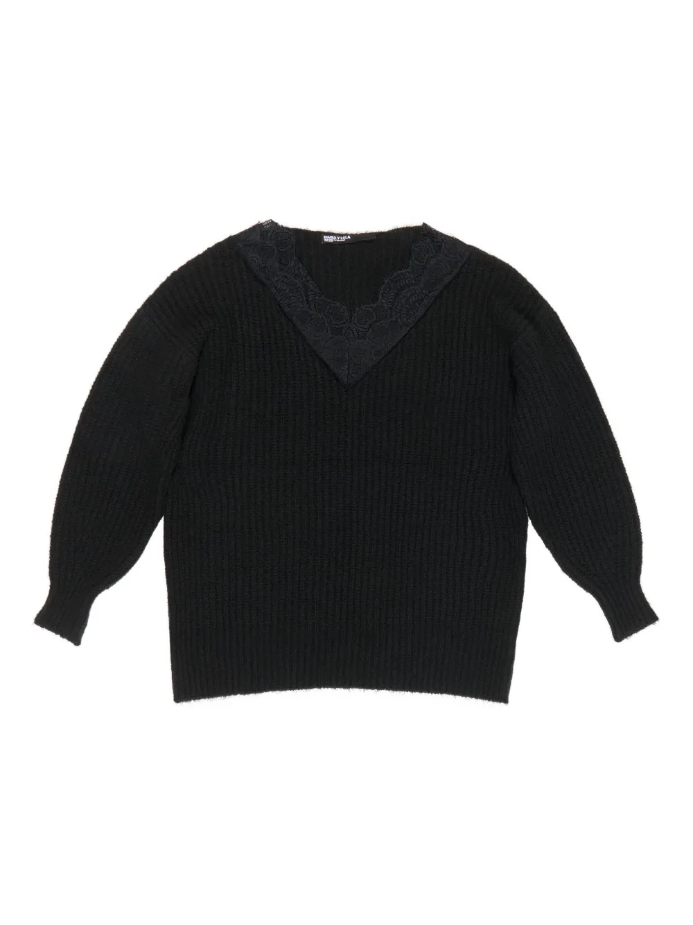 Кружевной свитер с V-образным вырезом Bimba Y Lola, черный
Кружевной свитер с V-образным вырезом Bimba Y Lola, черный