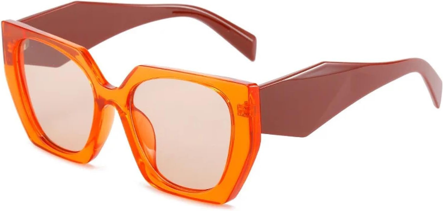 Модные солнцезащитные очки большого размера «кошачий глаз» для женщин, ретро-стиль, контрастные цветовые оттенки, защита от УФ-излучения UV400, солнцезащитные очки для мужчин с многоугольным оправой TVTBBVV, Orange Red Champagne
Модные солнцезащитные очки большого размера «кошачий глаз» для женщин, ретро-стиль, контрастные цветовые оттенки, защита от УФ-излучения UV400, солнцезащитные очки для мужчин с многоугольным оправой TVTBBVV, Orange Red Champagne