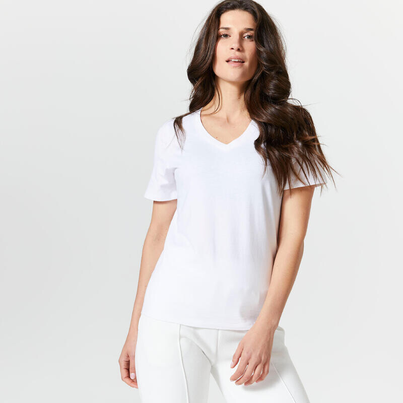 Футболка женская с V-образным вырезом - 500 белая DOMYOS, цвет weiss
Футболка женская с V-образным вырезом - 500 белая DOMYOS, цвет weiss