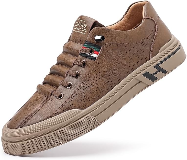 Мужские стильные дышащие спортивные кроссовки с шнуровкой, из натуральной кожи, с противоскользящей подошвой и дышащим дизайном Meixi Mobile, коричневый
Мужские стильные дышащие спортивные кроссовки с шнуровкой, из натуральной кожи, с противоскользящей подошвой и дышащим дизайном Meixi Mobile, коричневый