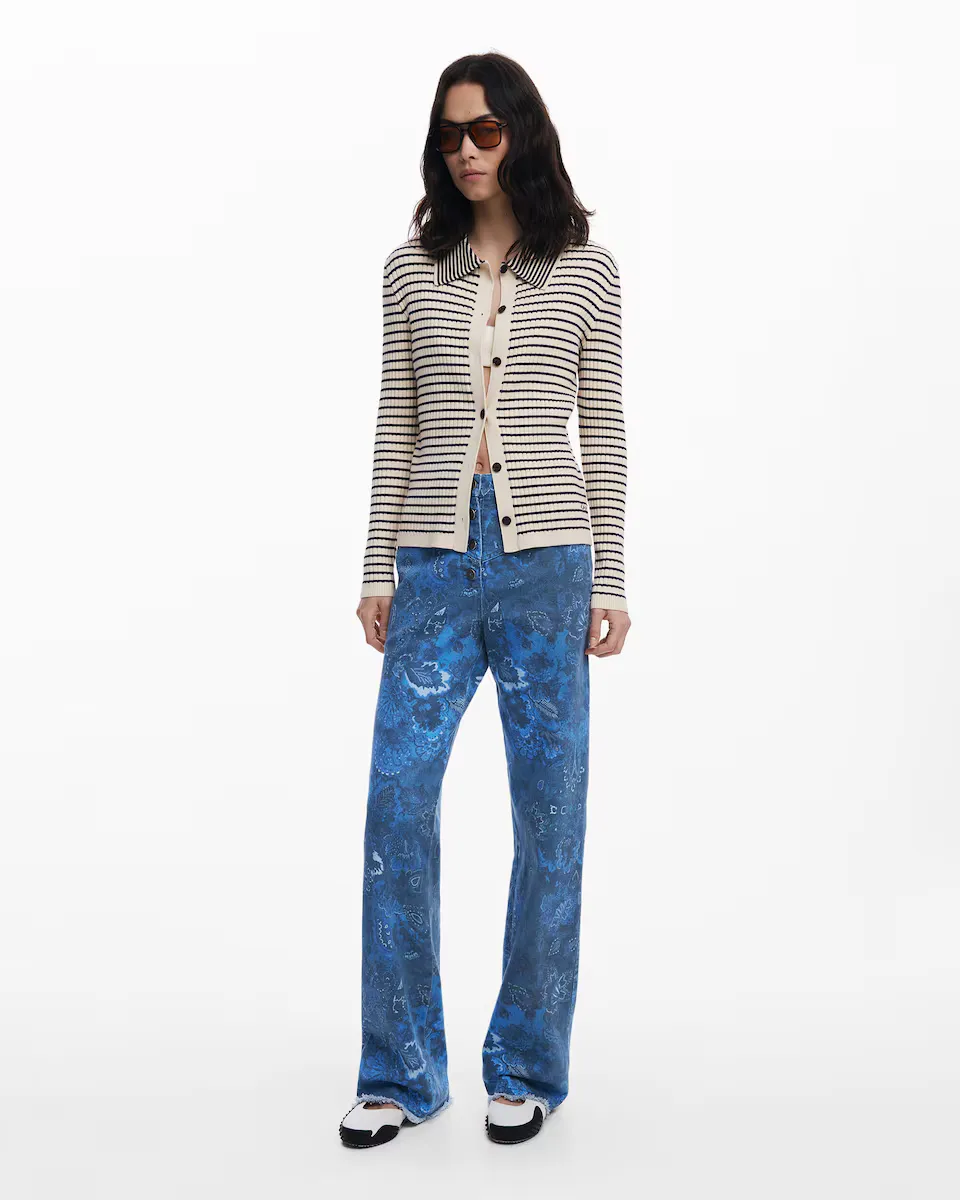 Женские прямые брюки из саржи с принтом пейсли Desigual, синий
Женские прямые брюки из саржи с принтом пейсли Desigual, синий