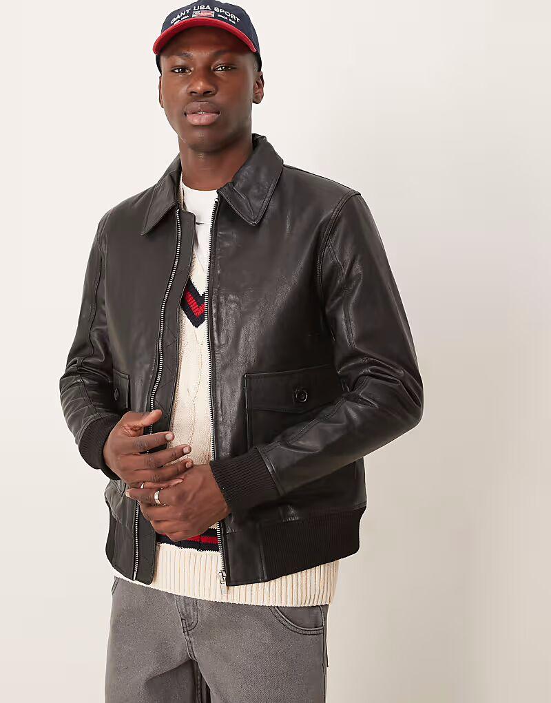 Куртка-бомбер "Харрингтон" из натуральной кожи Barneys Originals черного цвета, Черный, Куртка-бомбер "Харрингтон" из натуральной кожи Barneys Originals черного цвета
Куртка-бомбер "Харрингтон" из натуральной кожи Barneys Originals черного цвета, Черный, Куртка-бомбер "Харрингтон" из натуральной кожи Barneys Originals черного цвета