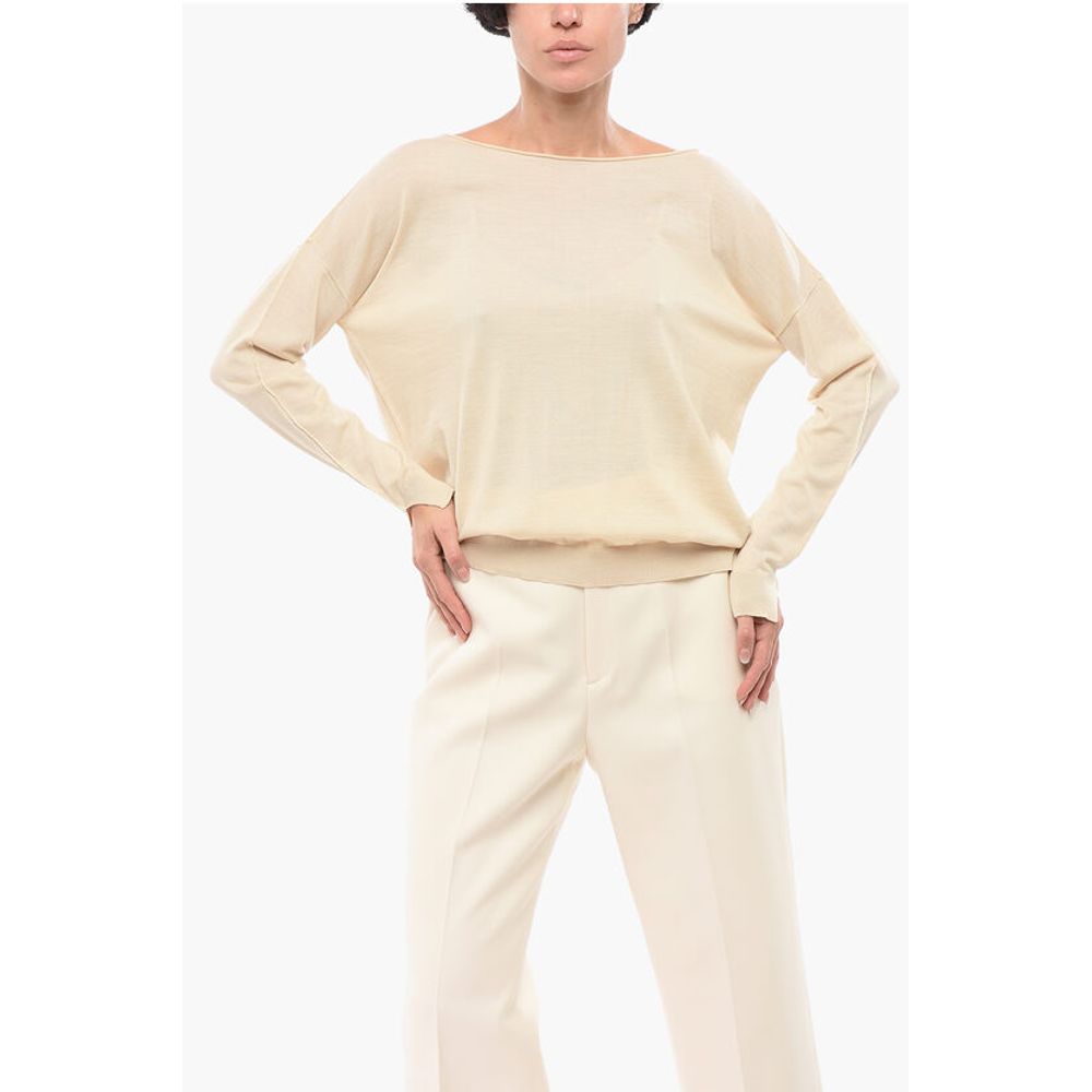 Однотонный свитер из мериносовой шерсти Roberto Collina, Beige 
Однотонный свитер из мериносовой шерсти Roberto Collina, Beige