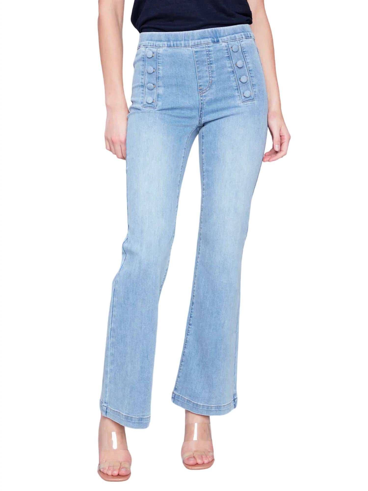 Расклешенные брюки с декоративными пуговицами светло-голубого цвета CHARLIE B
Расклешенные брюки с декоративными пуговицами светло-голубого цвета CHARLIE B