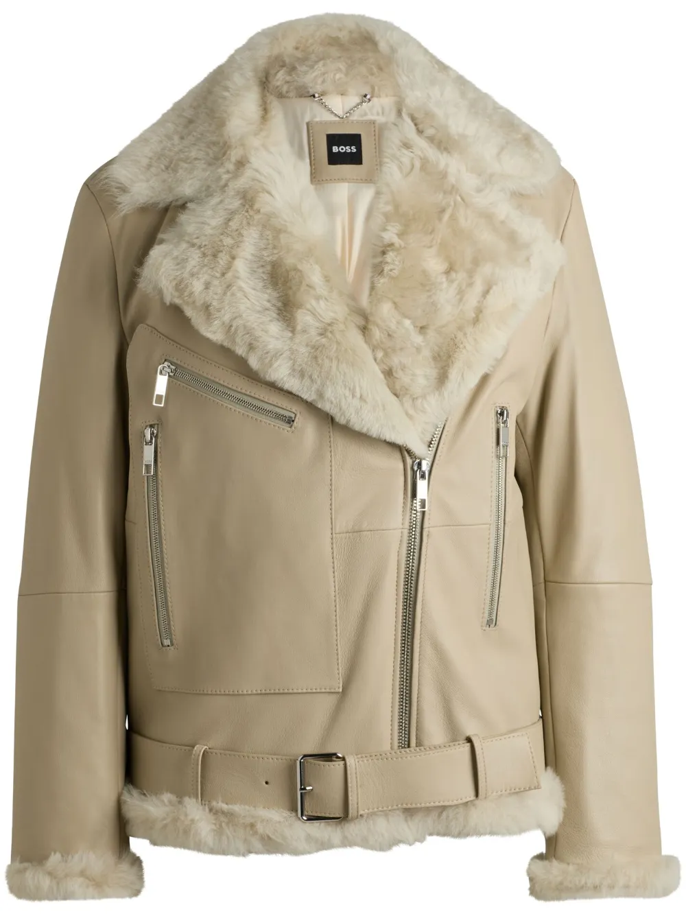 Куртка на молнии BOSS, нейтральный 
Куртка на молнии BOSS, нейтральный