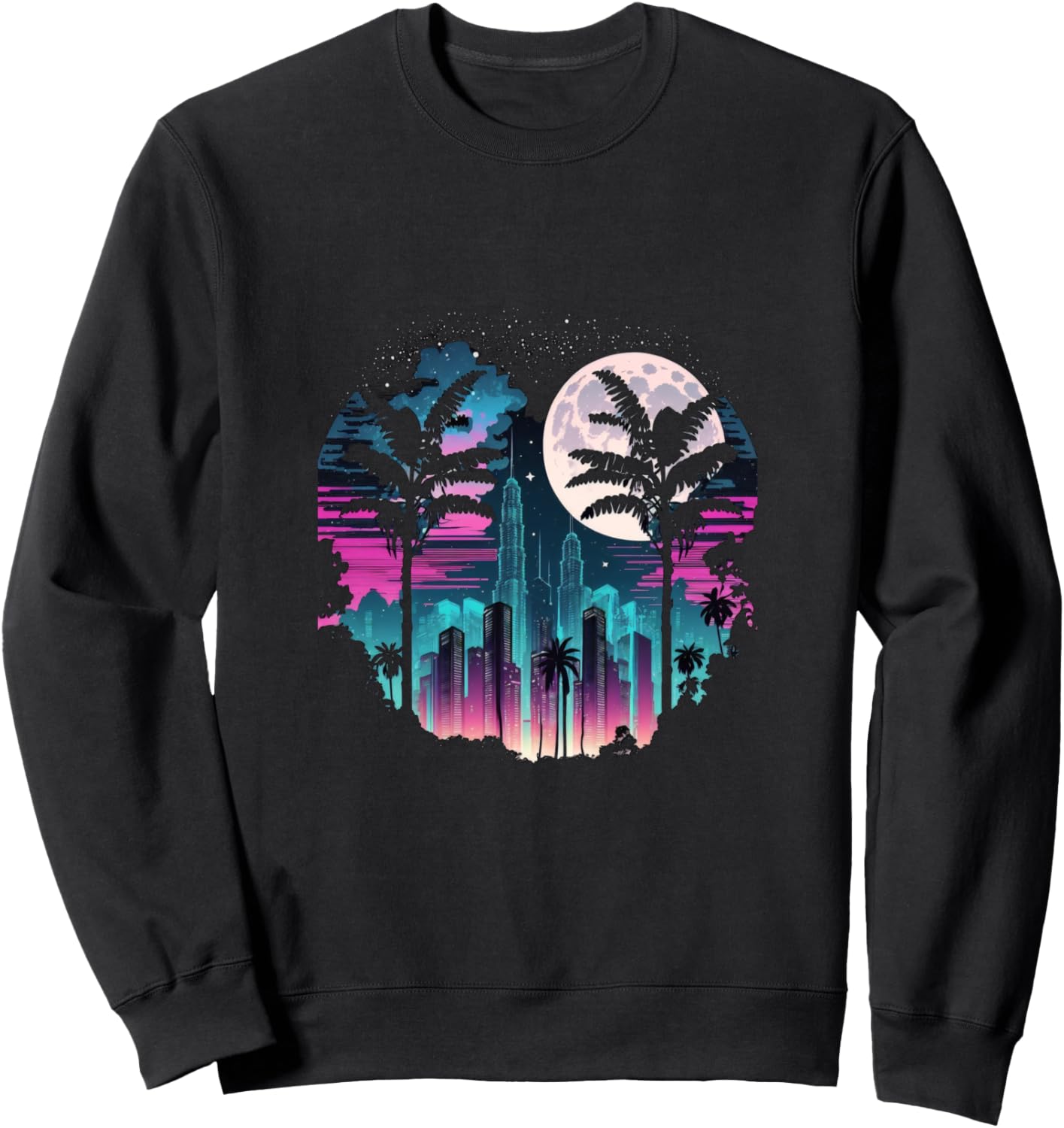 Лунный горизонт, город ночью, полнолуние, в стиле Vaporwave, толстовка Moon Skyline Dark Nights, черный
Лунный горизонт, город ночью, полнолуние, в стиле Vaporwave, толстовка Moon Skyline Dark Nights, черный
