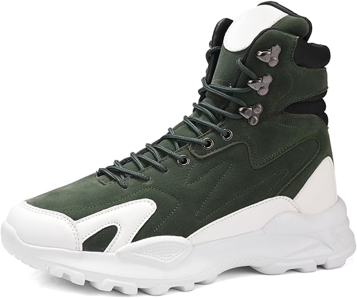 Мужские высокие замшевые кроссовки, нескользящие, повседневные для ходьбы, легкие модные кроссовки для уличного стиля Zhoupulp, зеленый
Мужские высокие замшевые кроссовки, нескользящие, повседневные для ходьбы, легкие модные кроссовки для уличного стиля Zhoupulp, зеленый