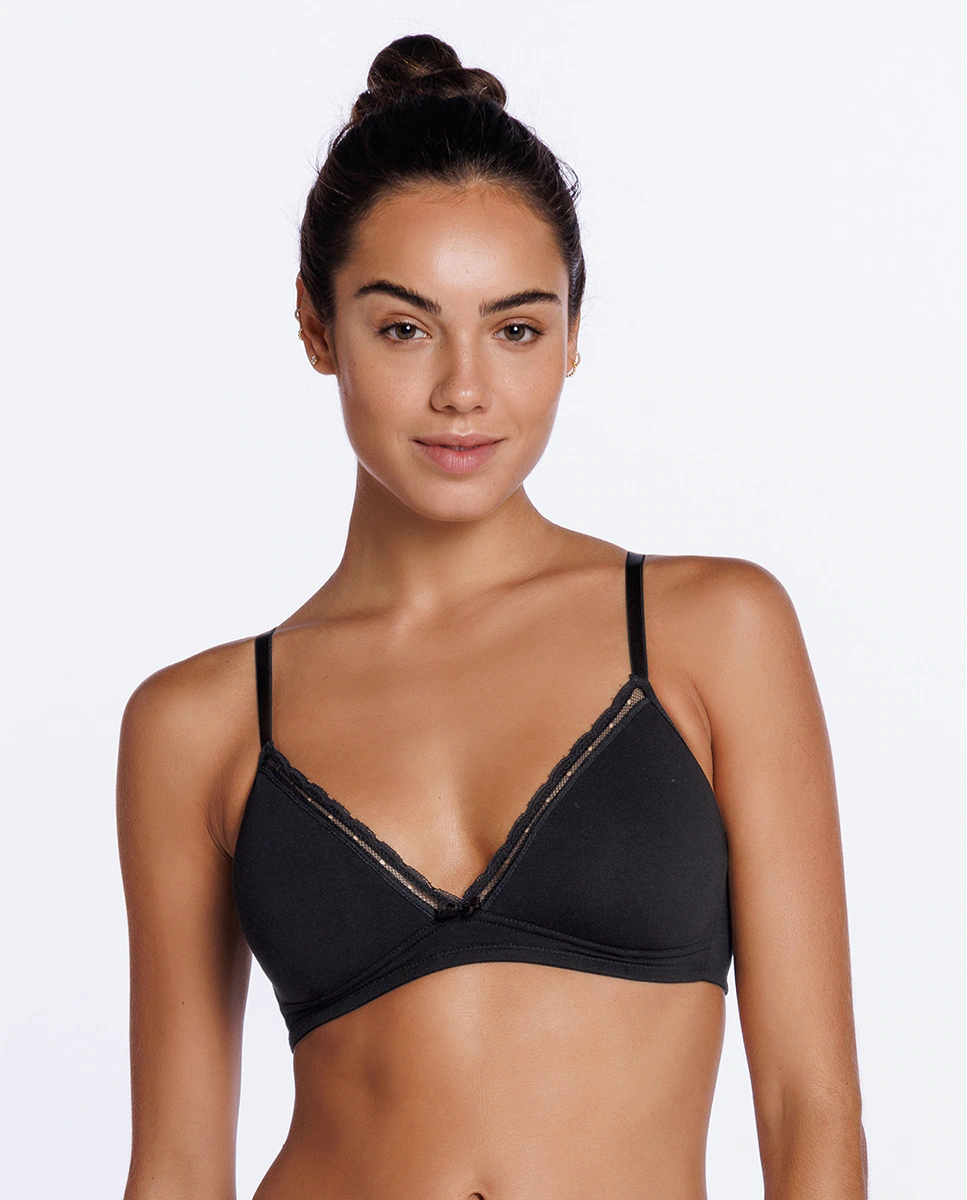 Треугольный бюстгальтер без косточек из однотонной ткани Punto Blanco, чёрный
Треугольный бюстгальтер без косточек из однотонной ткани Punto Blanco, чёрный