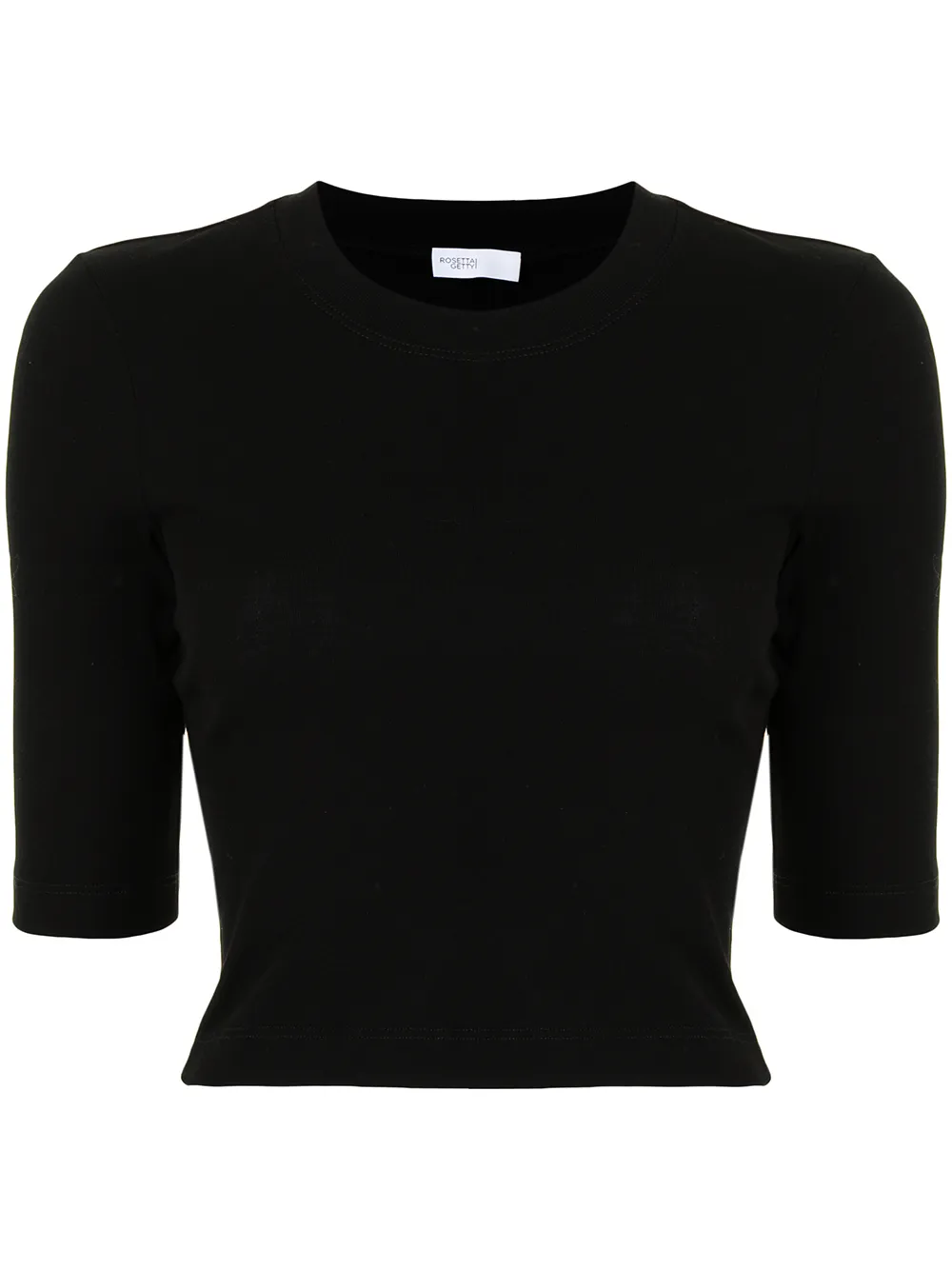 Укороченный топ с короткими рукавами Rosetta Getty, черный
Укороченный топ с короткими рукавами Rosetta Getty, черный