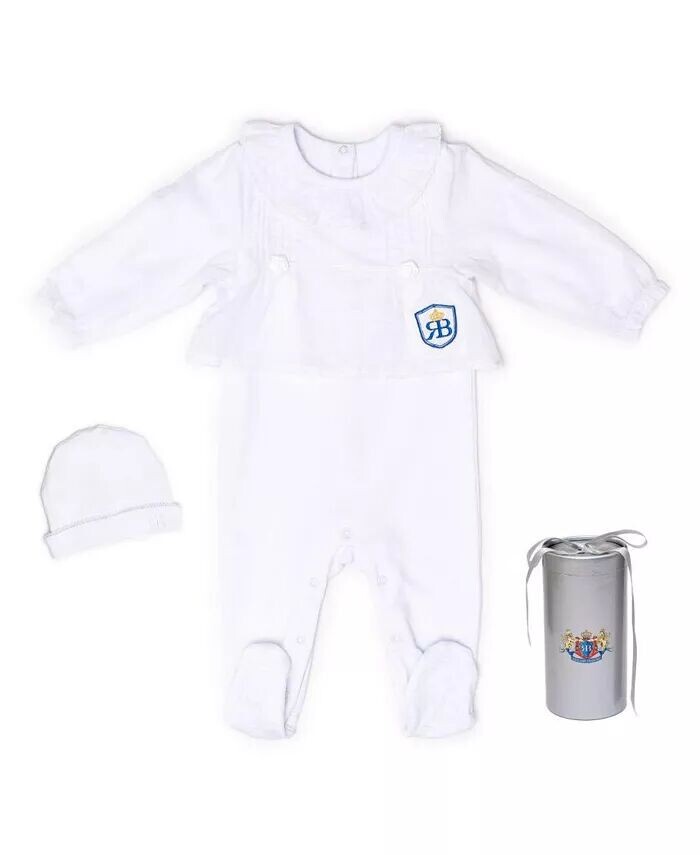 Baby Royal Детский комбинезон на ножках и шапке из органического хлопка в подарочной упаковке Royal Baby Collection, белый
Baby Royal Детский комбинезон на ножках и шапке из органического хлопка в подарочной упаковке Royal Baby Collection, белый