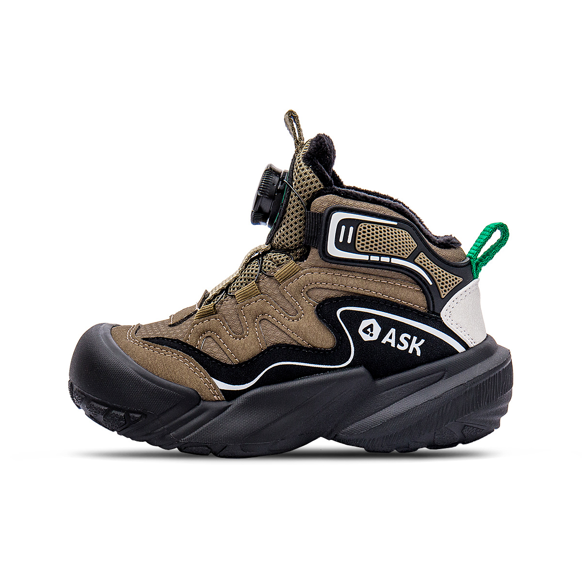 Нескользящие теплые высокие детские кроссовки для повседневной носки ASK, зеленый
Нескользящие теплые высокие детские кроссовки для повседневной носки ASK, зеленый