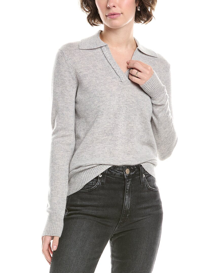 Кашемировый свитер-поло с плетеной отделкой InCashmere, серый
Кашемировый свитер-поло с плетеной отделкой InCashmere, серый