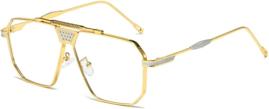 Ретро качественные металлические квадратные женские солнцезащитные очки класса люкс с защитой от УФ-излучения UV400, модные градиентные мужские очки TVTBBVV, Gold Clear
Ретро качественные металлические квадратные женские солнцезащитные очки класса люкс с защитой от УФ-излучения UV400, модные градиентные мужские очки TVTBBVV, Gold Clear