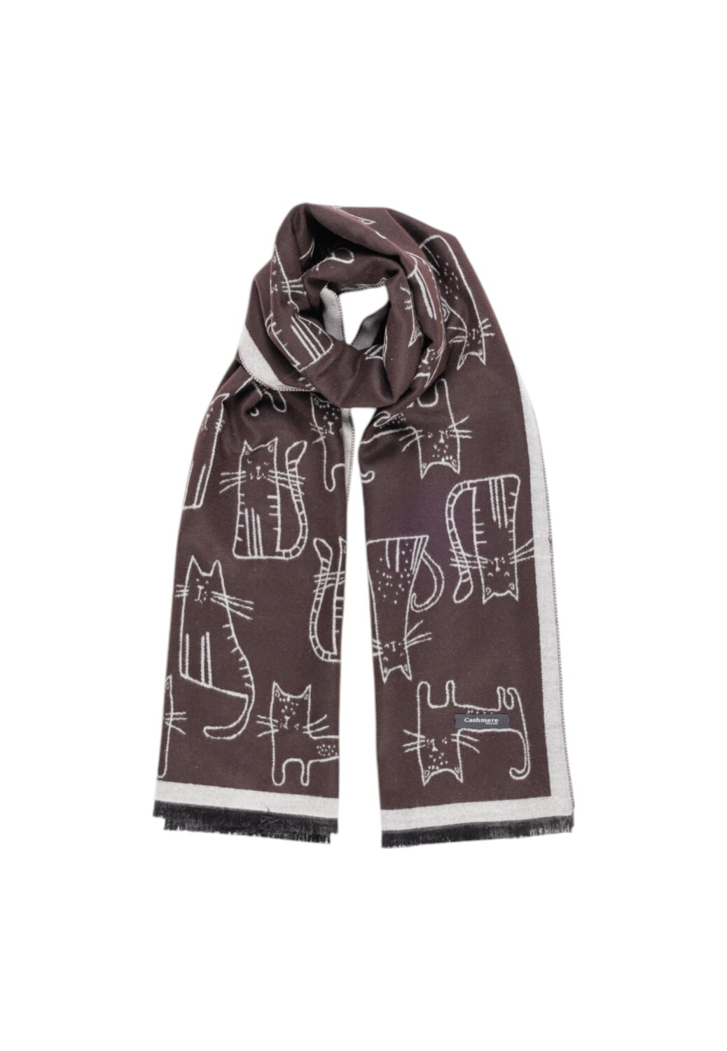 Шарф Sandro Ferrone с котами, коричневый
Шарф Sandro Ferrone с котами, коричневый