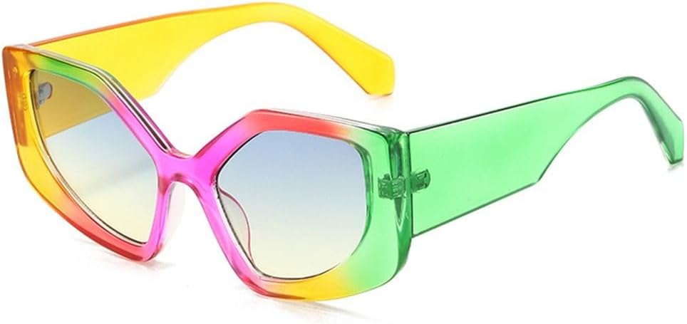 Модные солнцезащитные очки большого размера «кошачий глаз» с защитой от УФ-излучения UV400, разноцветные многоугольные солнцезащитные очки в стиле панк для женщин и мужчин KTUCN, Yellow Purple Green
Модные солнцезащитные очки большого размера «кошачий глаз» с защитой от УФ-излучения UV400, разноцветные многоугольные солнцезащитные очки в стиле панк для женщин и мужчин KTUCN, Yellow Purple Green